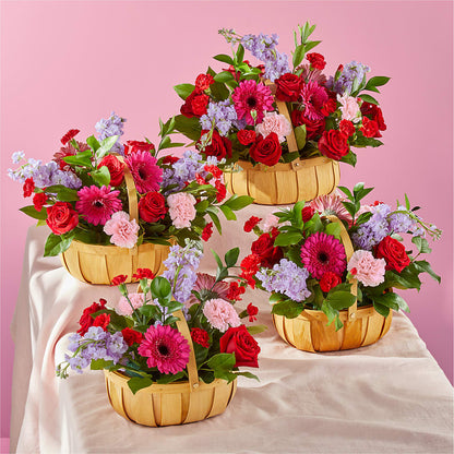 Pink Picnic Basket –  Corona Rose Flowers, Corona CA