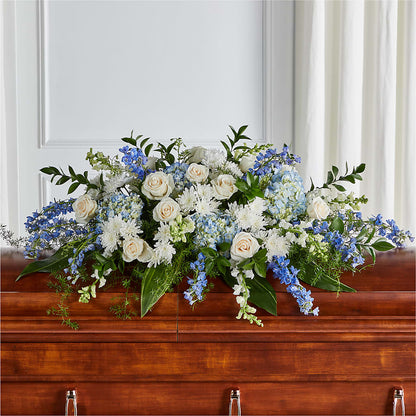 Timeless Essence Casket Spray –  Corona Rose Flowers, Corona CA