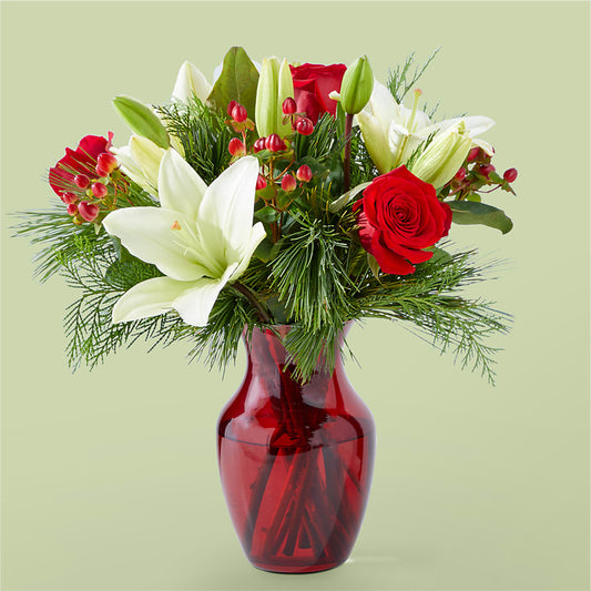 Evergreen Delight Bouquet –  Corona Rose Flowers, Corona CA