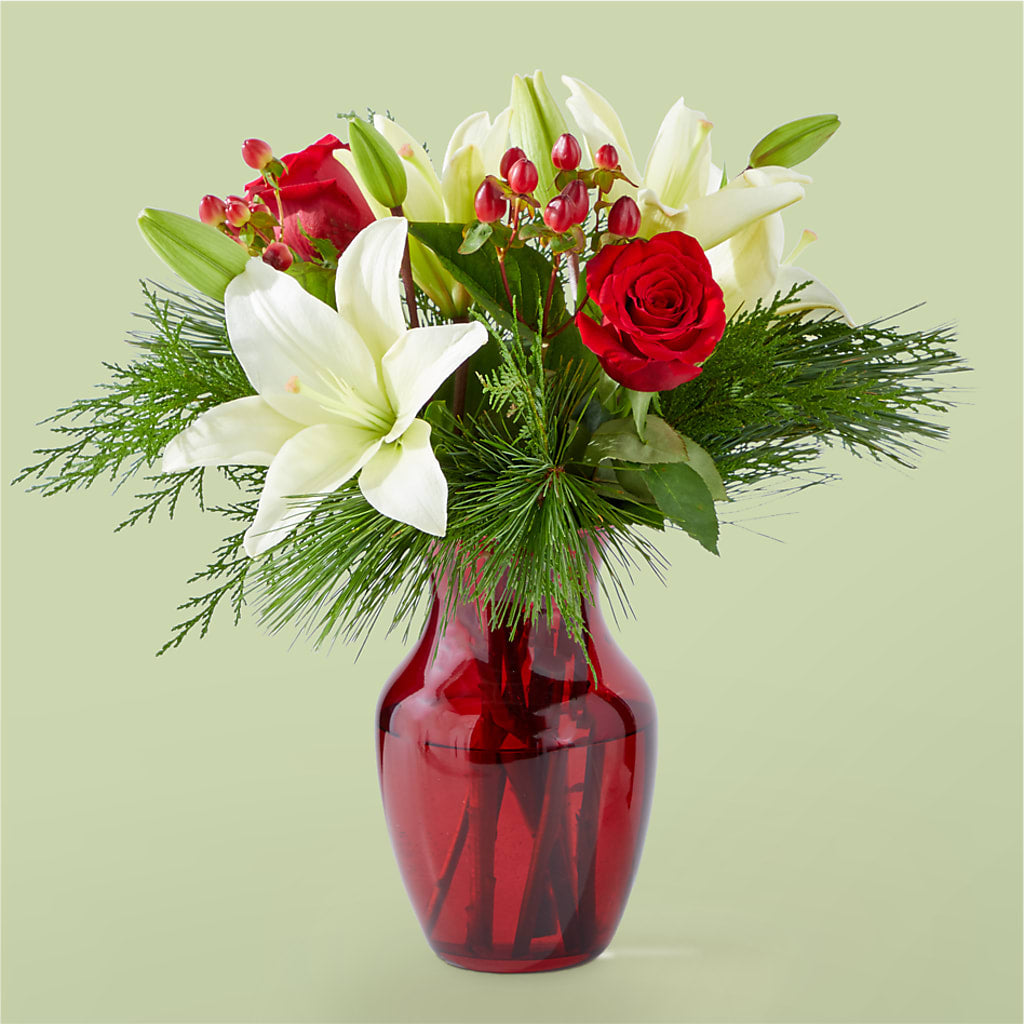 Evergreen Delight Bouquet –  Corona Rose Flowers, Corona CA
