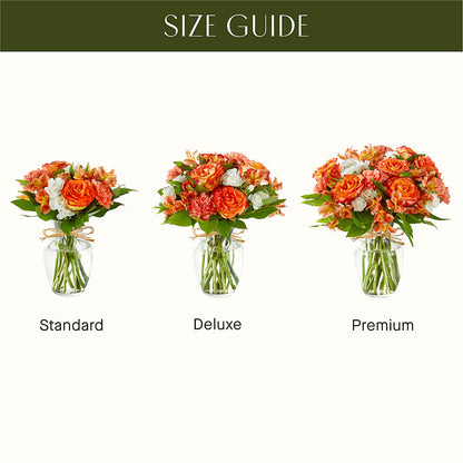Apricot Glow Bouquet –  Corona Rose Flowers, Corona CA
