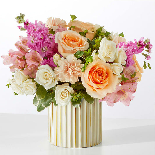 Paradise Bouquet with Ivory Vase –  Corona Rose Flowers, Corona CA