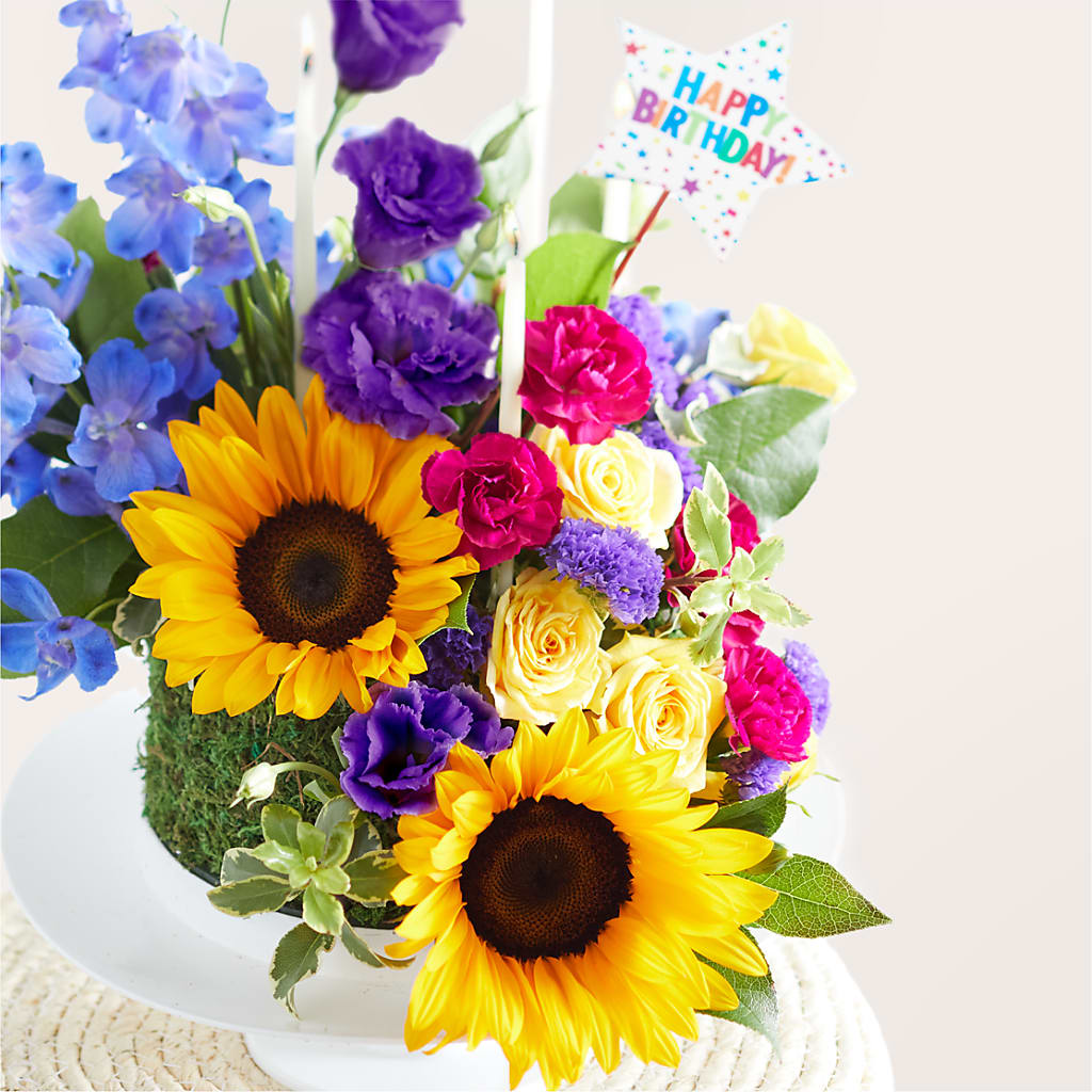Star of the Day Floral Cake –  Corona Rose Flowers, Corona CA