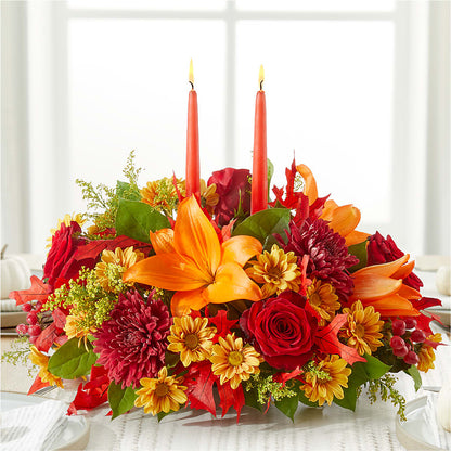 Autumn's Embrace Centerpiece –  Corona Rose Flowers, Corona CA