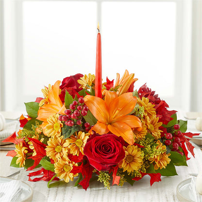 Autumn's Embrace Centerpiece –  Corona Rose Flowers, Corona CA